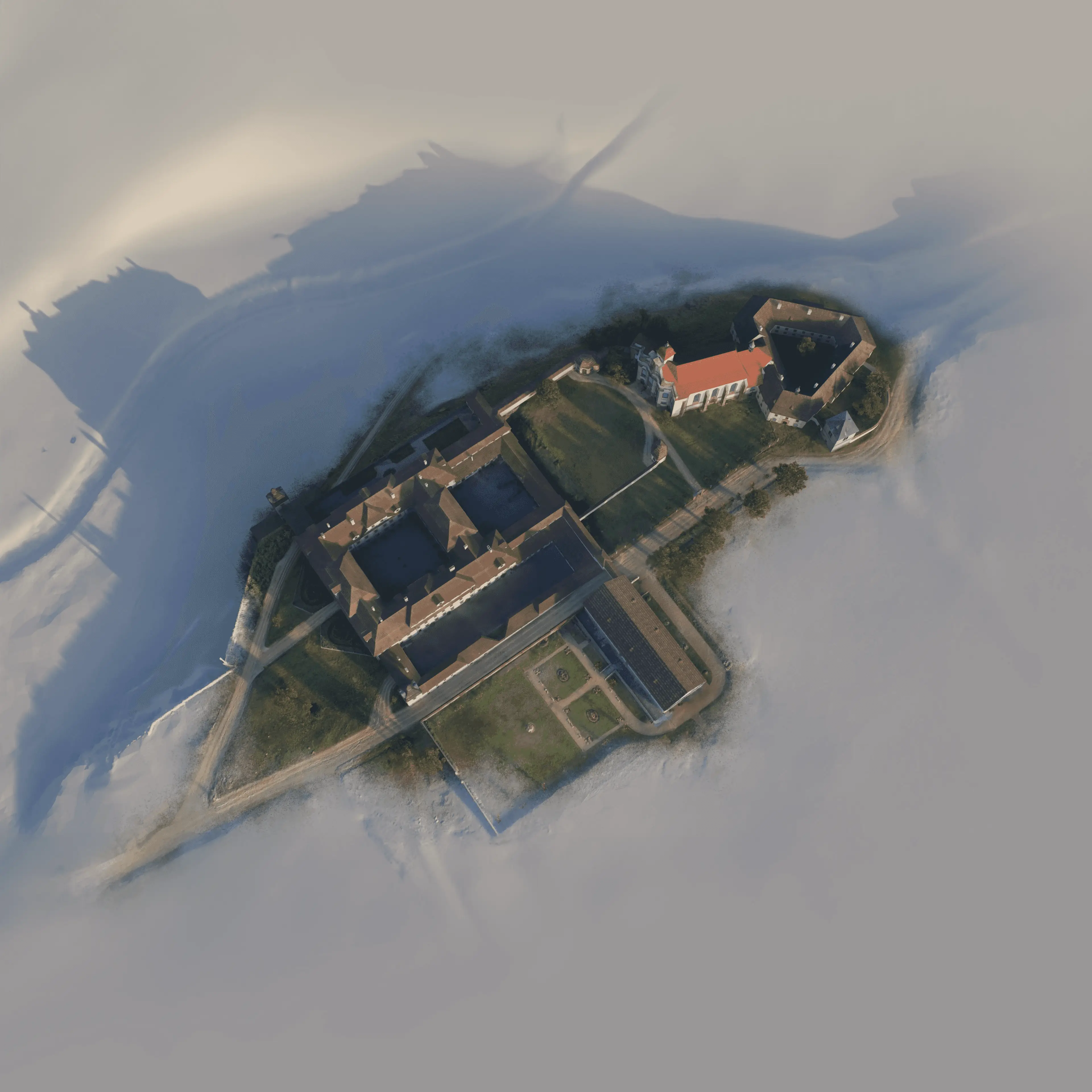 Dive into history with a kiosk showcasing different eras of a Baroque chateau.